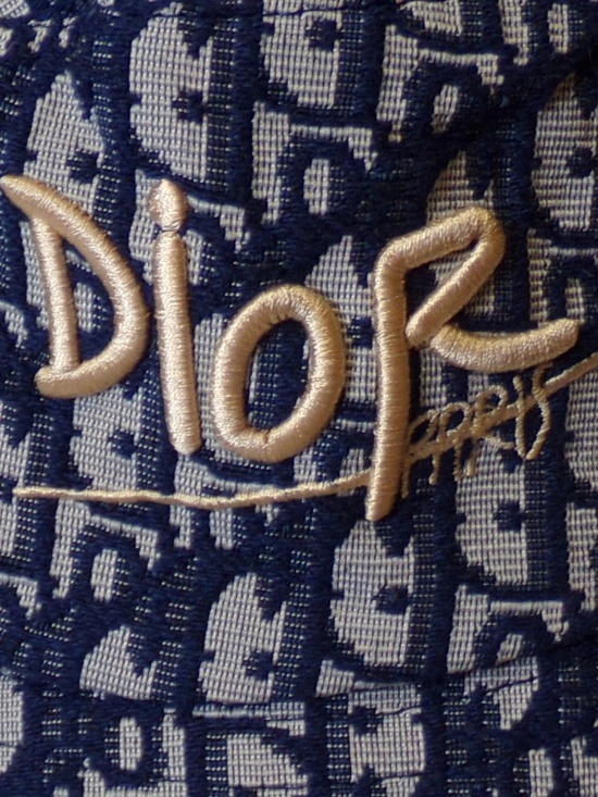 DIOR Paris Monogram Bucket Hat,Dior Jacquard Pattern,Dior Embroidery, Blue